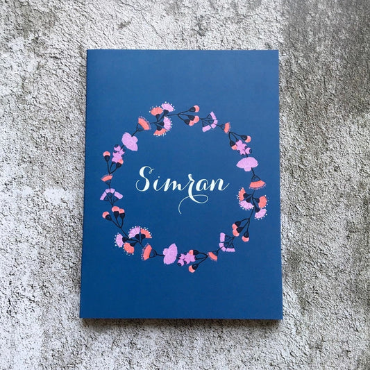 Personalized Softover Notebook - Flower