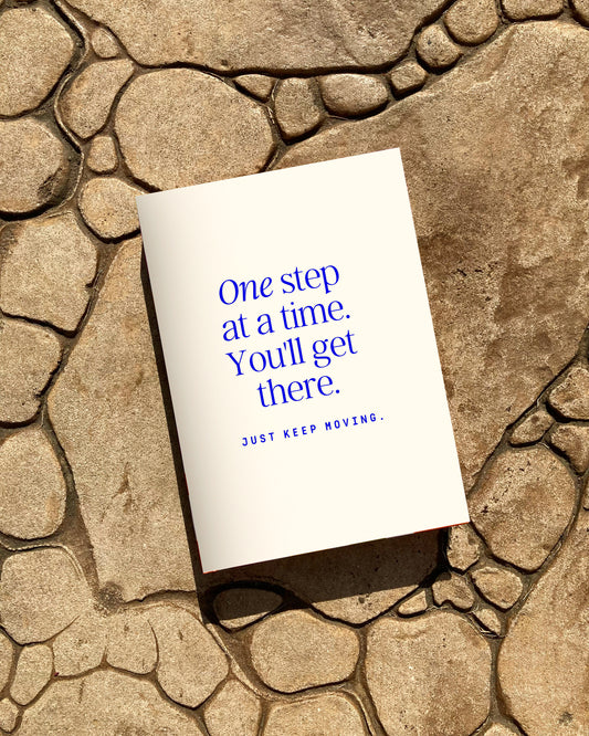 Softcover Undated Annual Planner  β One Step at a time  | Freebies included