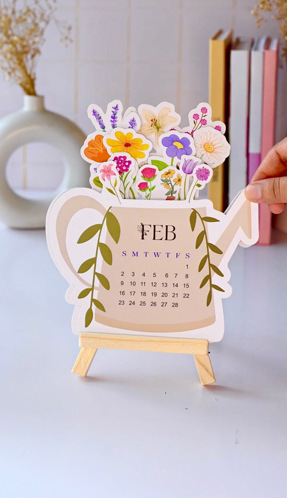2026 Calendar - Flower Pot| OFFER - Buy 2 Calendars and get a Keychain Free