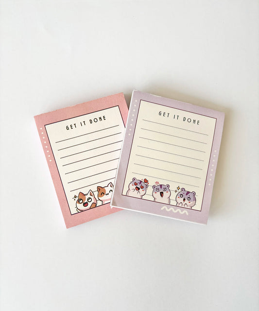 Pack of 2 Get it Done Memo Pad - Pink & Purple