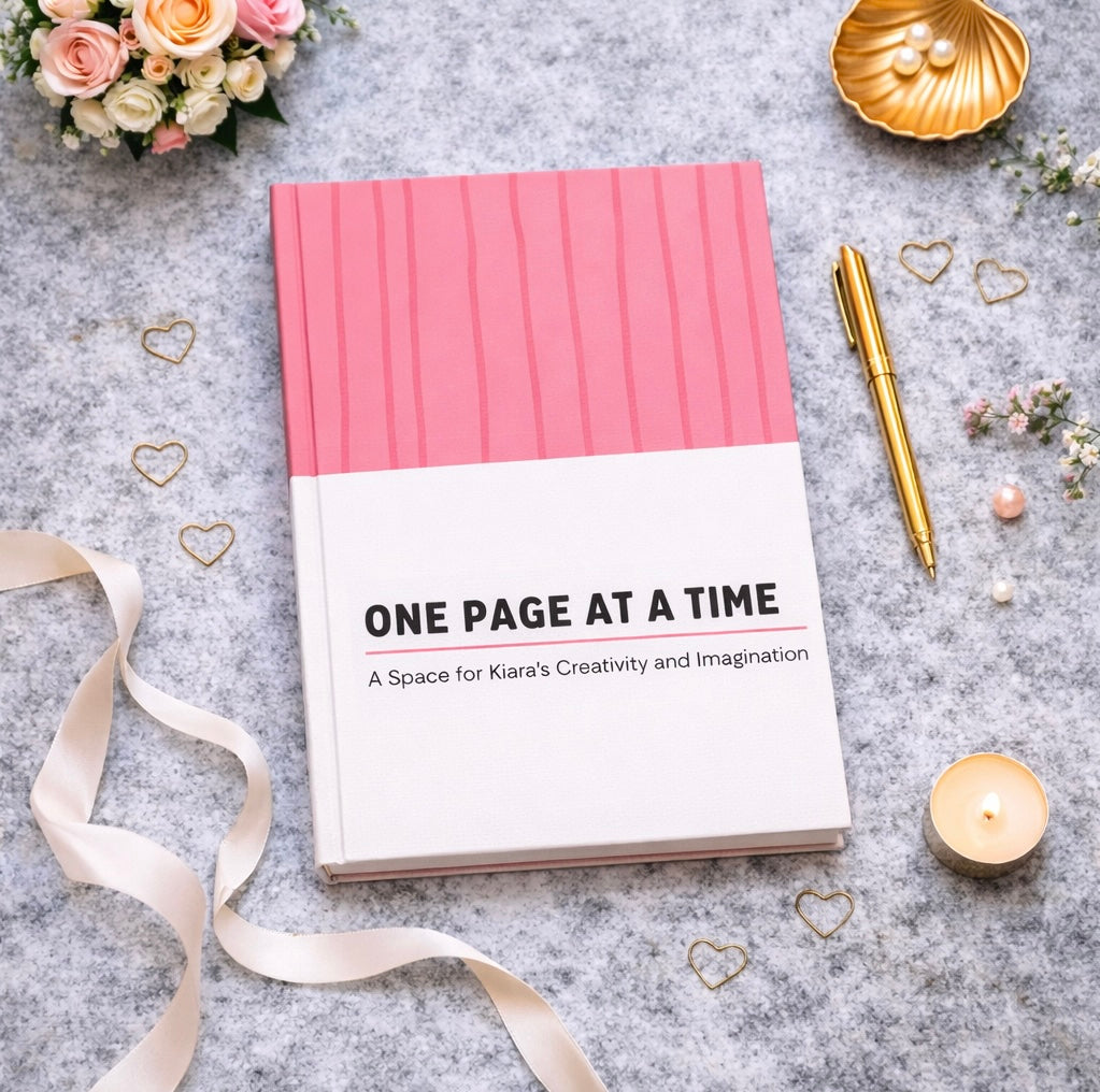 Personalized Hardcover Notebook -One page at a time