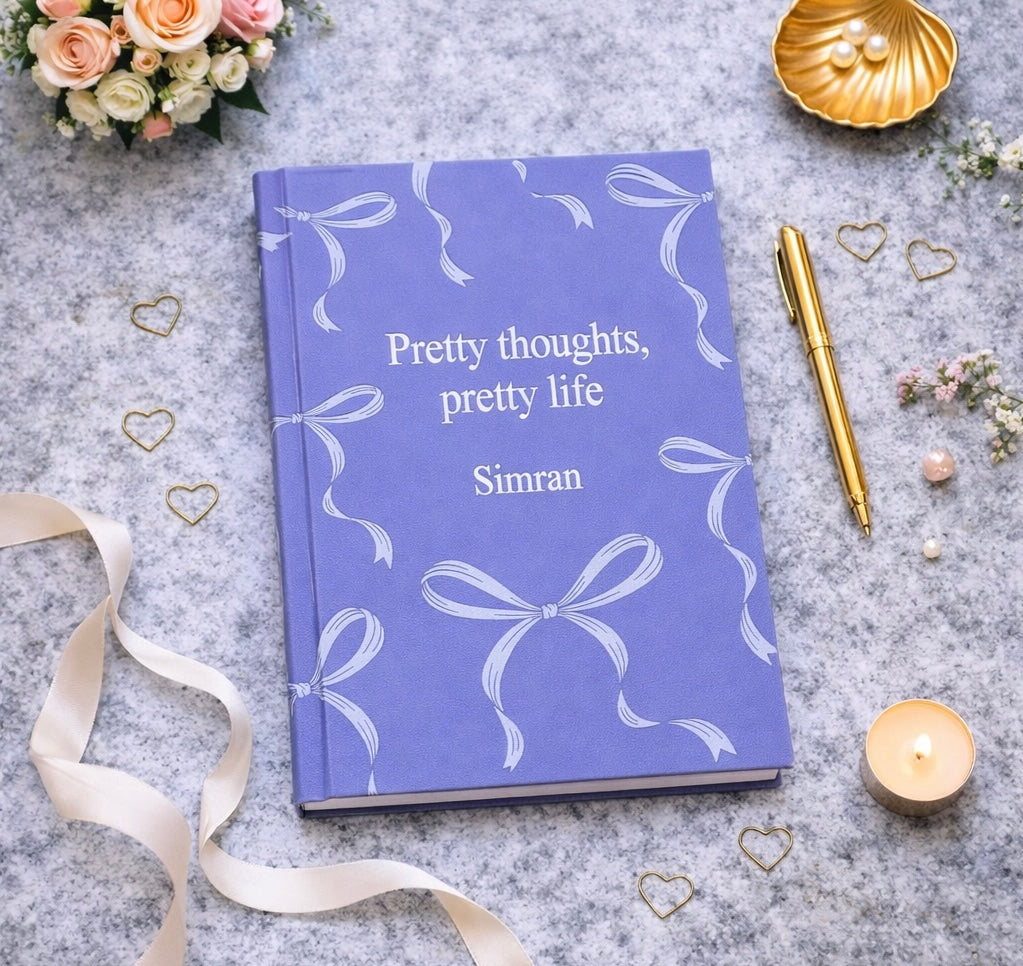 Personalized Hardcover Notebook - Pretty thoughts