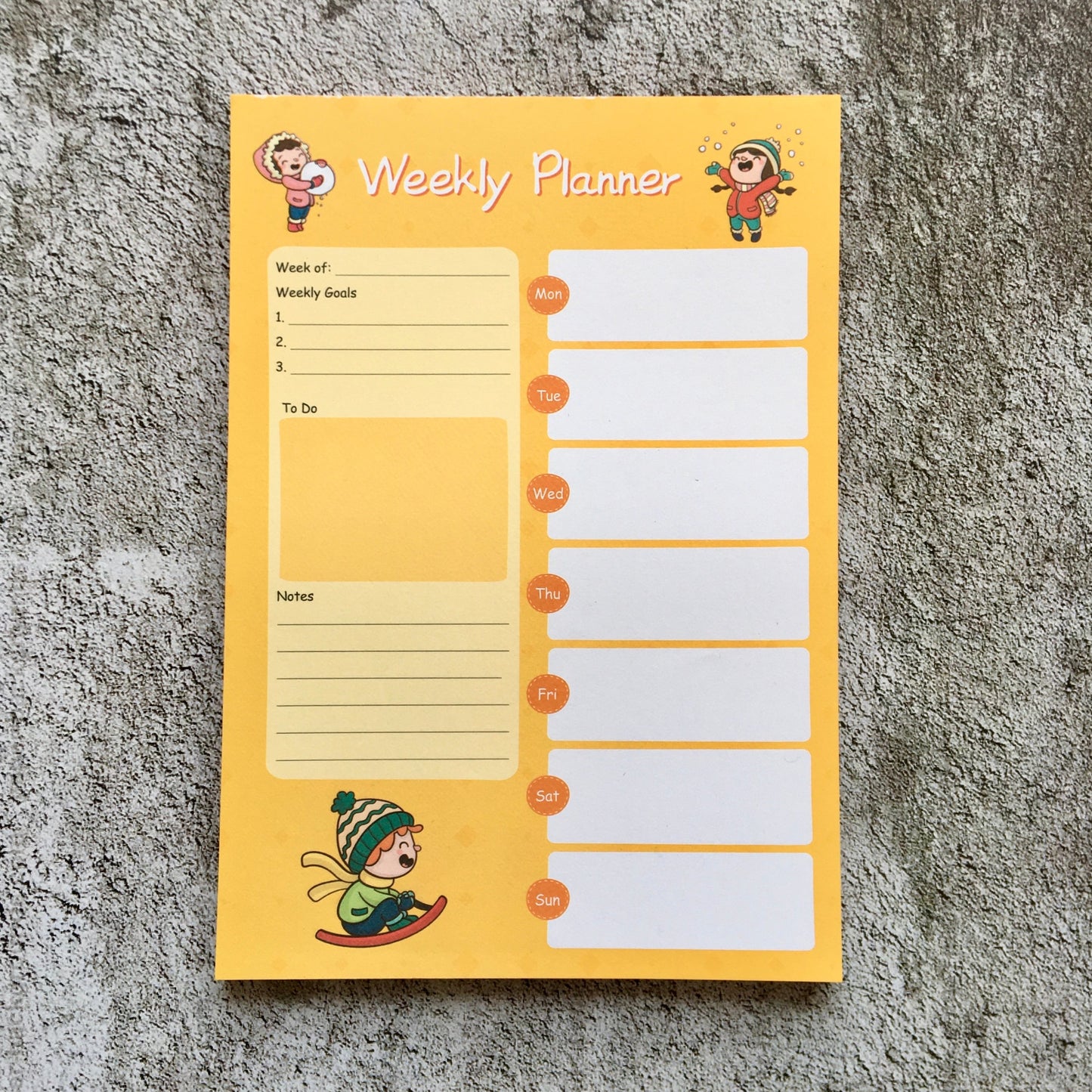 Weekly Planner - Snowboard