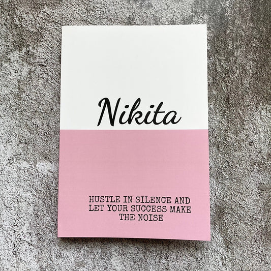 Customized Pink Notebook | Name & Quote | Use Code HAPPY20