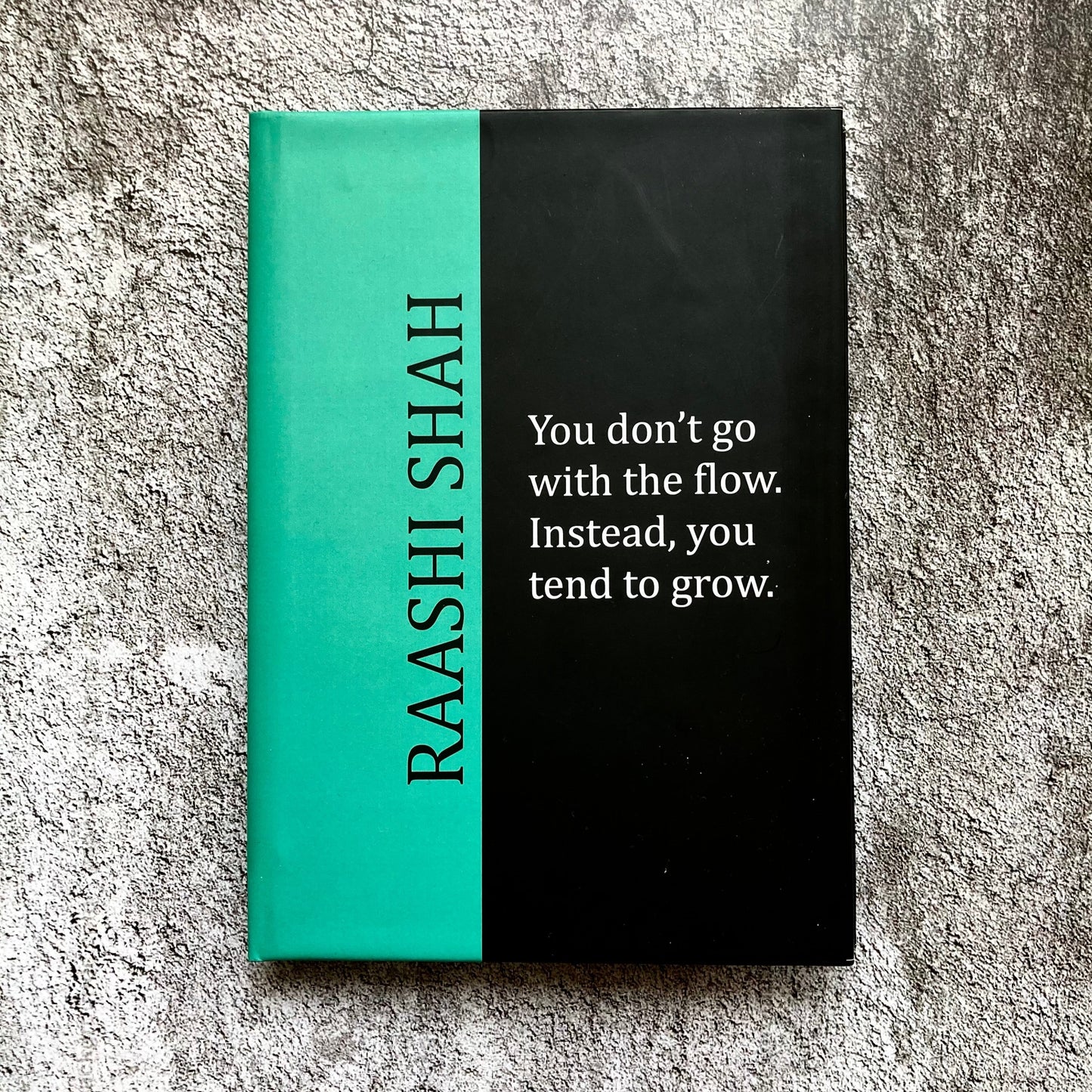 Customized Hardcover Green & Black Notebook | Name & Quote