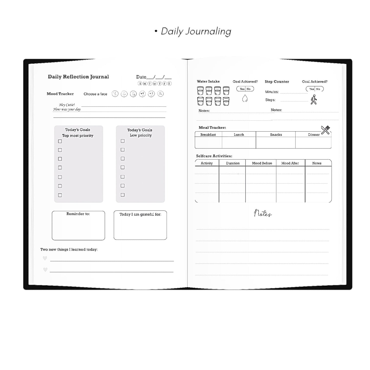 Daily Journal - White with Premium Gold Foiling | FREE Keychain, Posters & Stickers