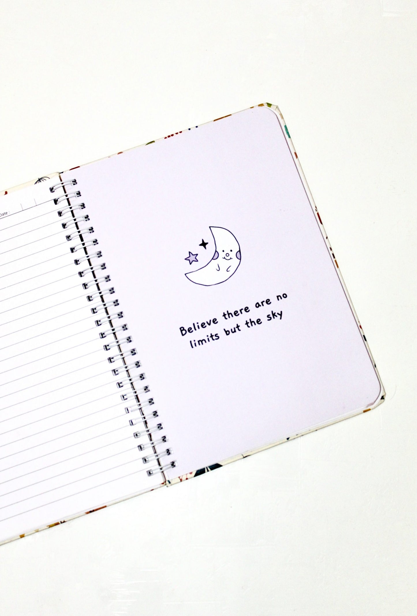 Hardcover Gold Plated Wiro Notebook - Follow your Heart Pink