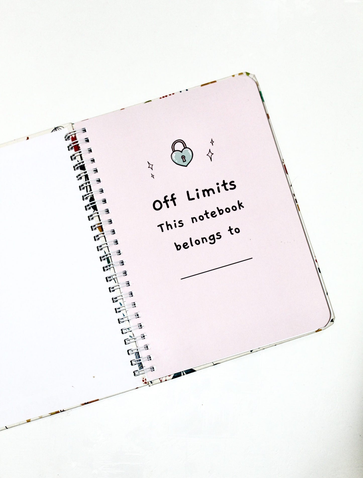 Hardcover Gold Plated Wiro Notebook - Follow your Heart Blue
