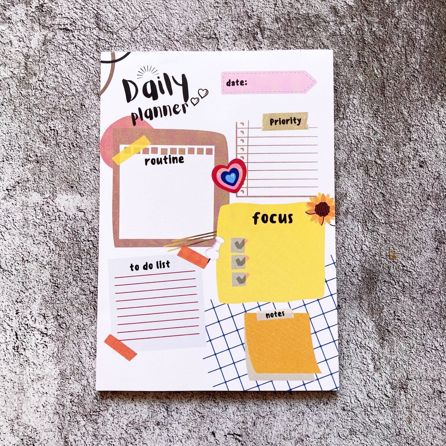 Daily Planner - Bright Sunflower