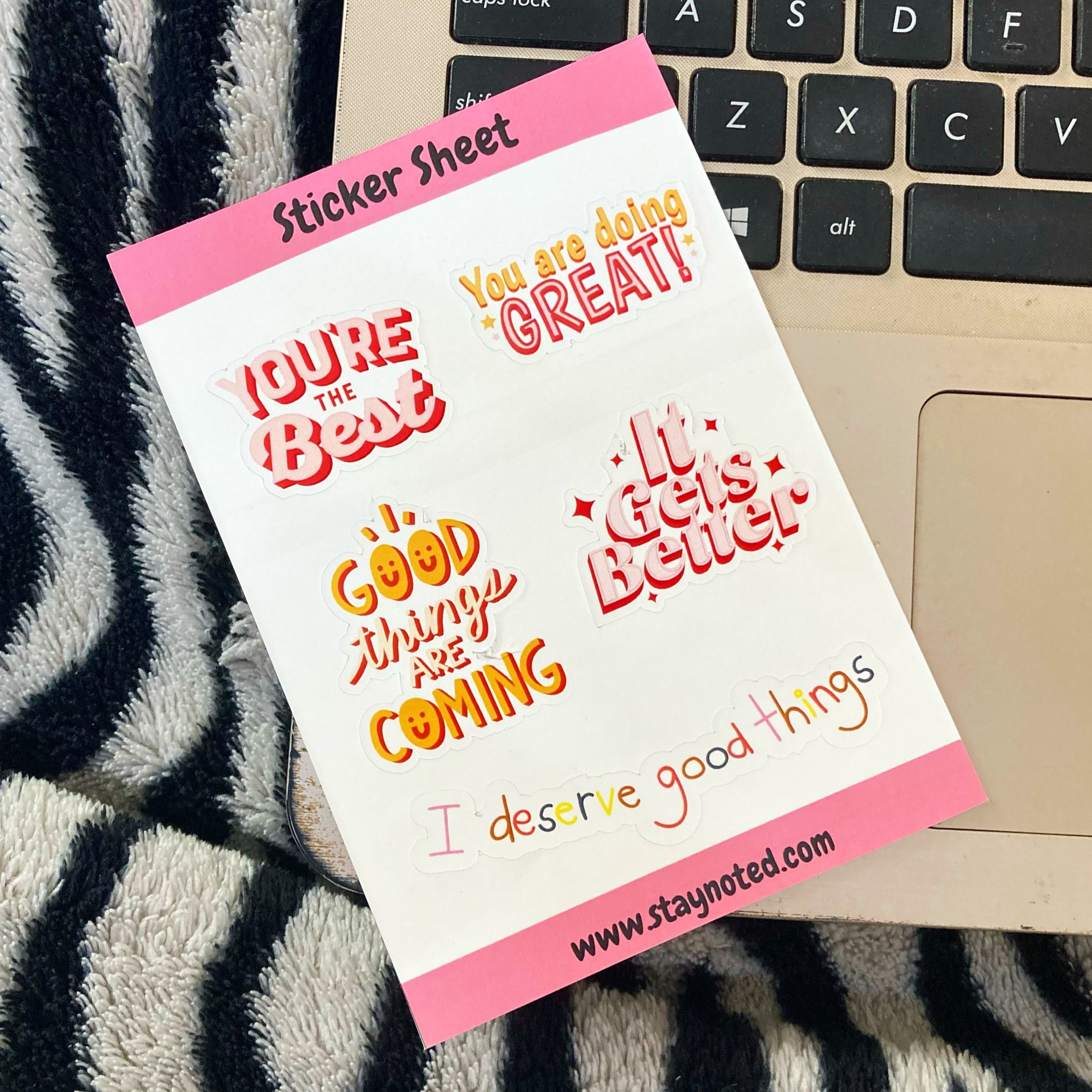 Sticker Sheet - Motivational – Stay Noted Creations Private Limited