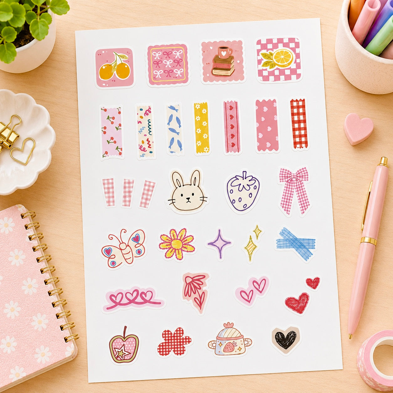 Sticker Sheet - Pastel Whimsy | Buy 2 or more at just Rs 129/- discount will be automatically applied at checkout