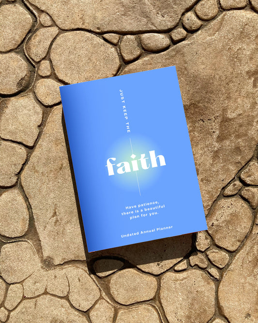 Softcover Undated Annual Planner  – Faith | Freebies included