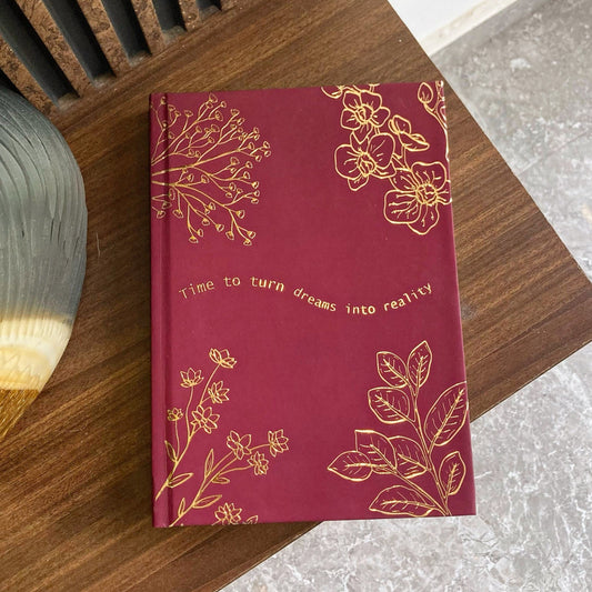 Manifestation Journal - Maroon with Premium Gold Foiling