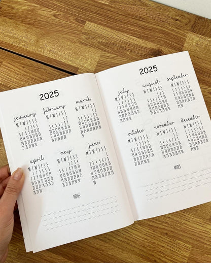 Softcover Undated Annual Planner  – Stay Focused  | Freebies included