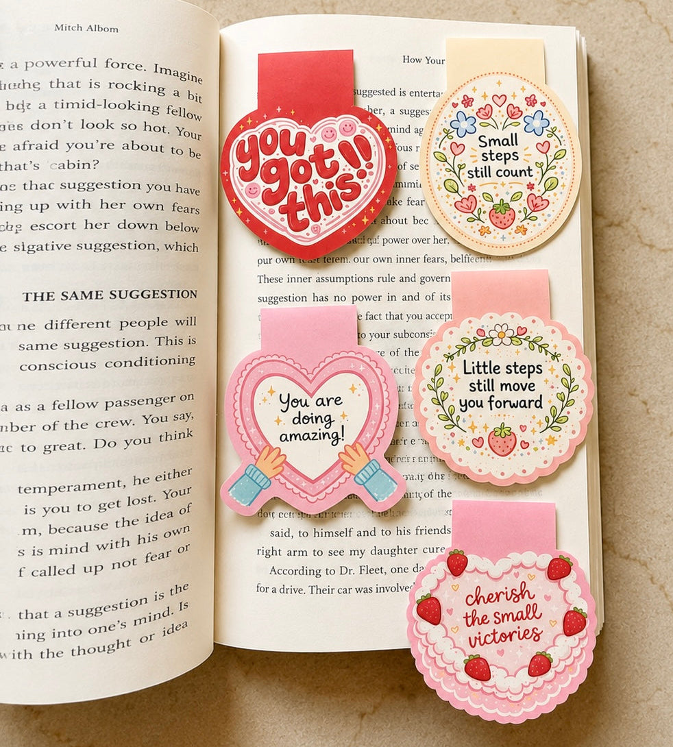 Pack of 5 Magnetic Bookmarks - Gentle Reminder Tabs