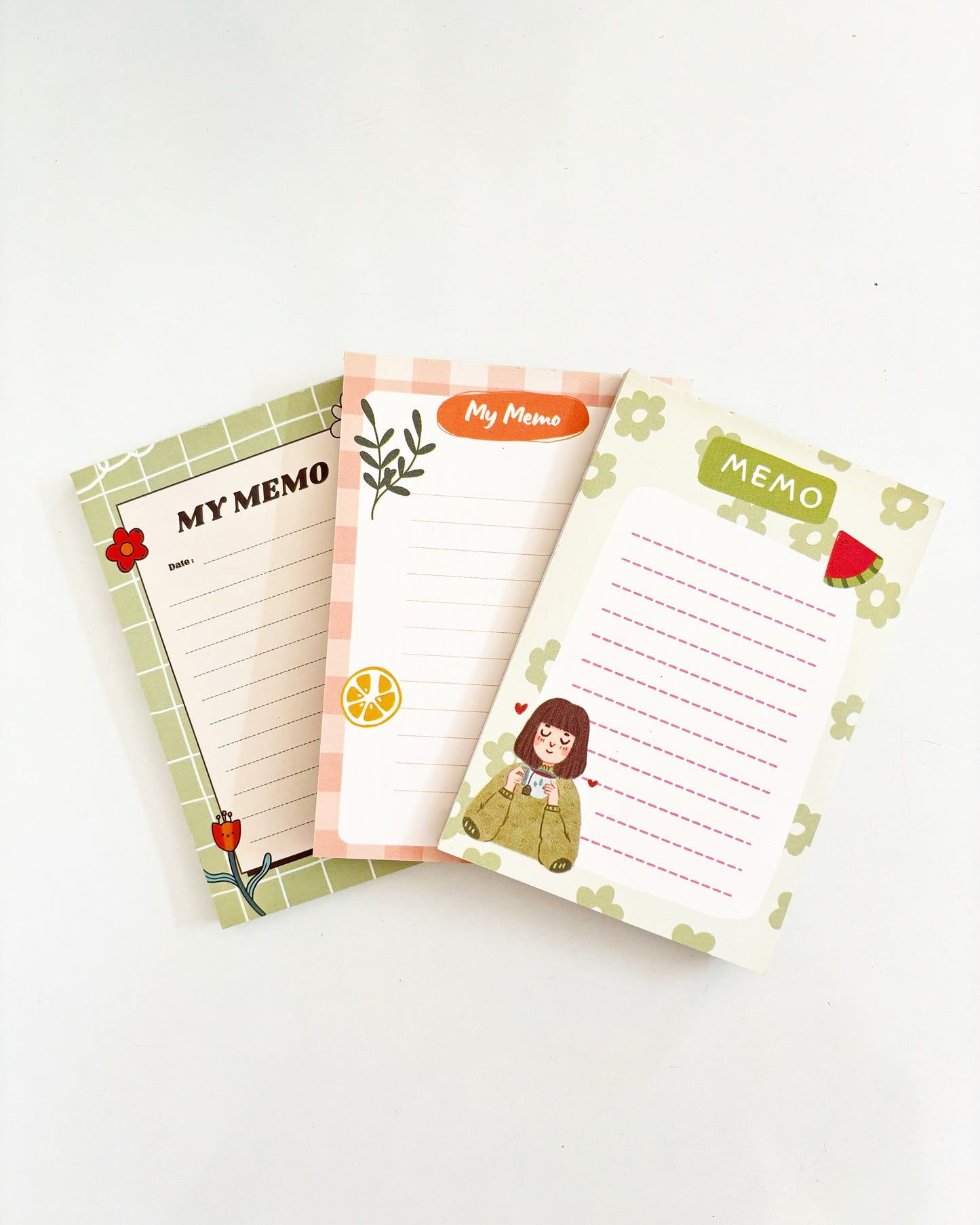 Pack of 3 A6 Memo Pads