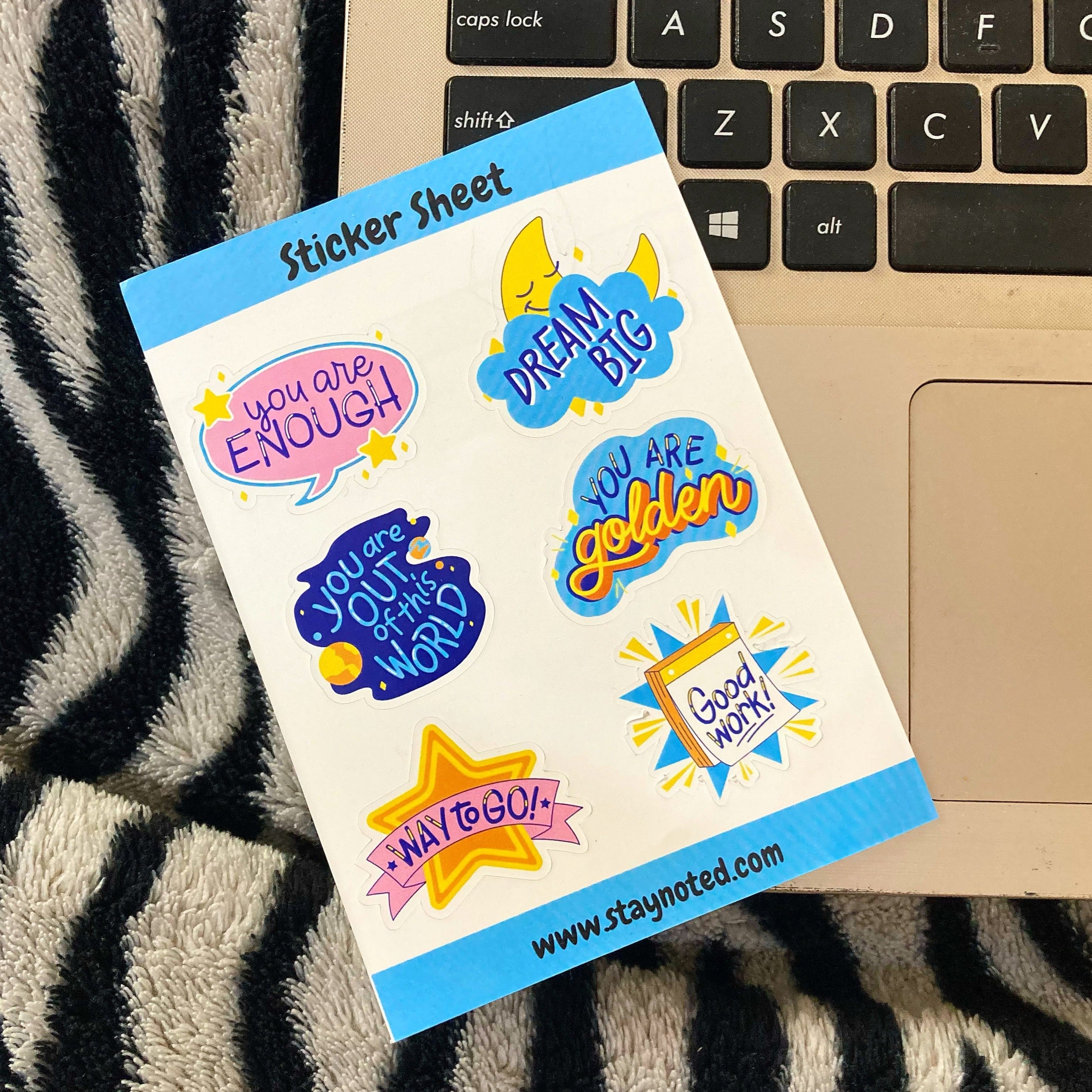 Sticker Sheet - You are Golden – Stay Noted Creations Private Limited