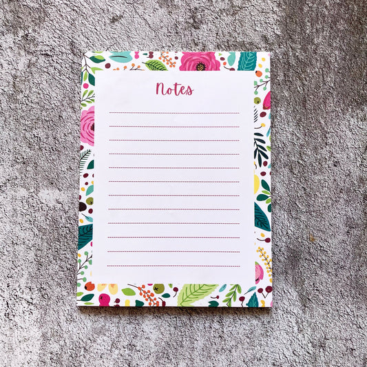 A5 Notepad- Floral