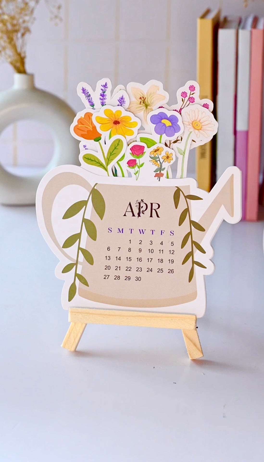 2026 Calendar - Flower Pot| OFFER - Buy 2 Calendars and get a Keychain Free