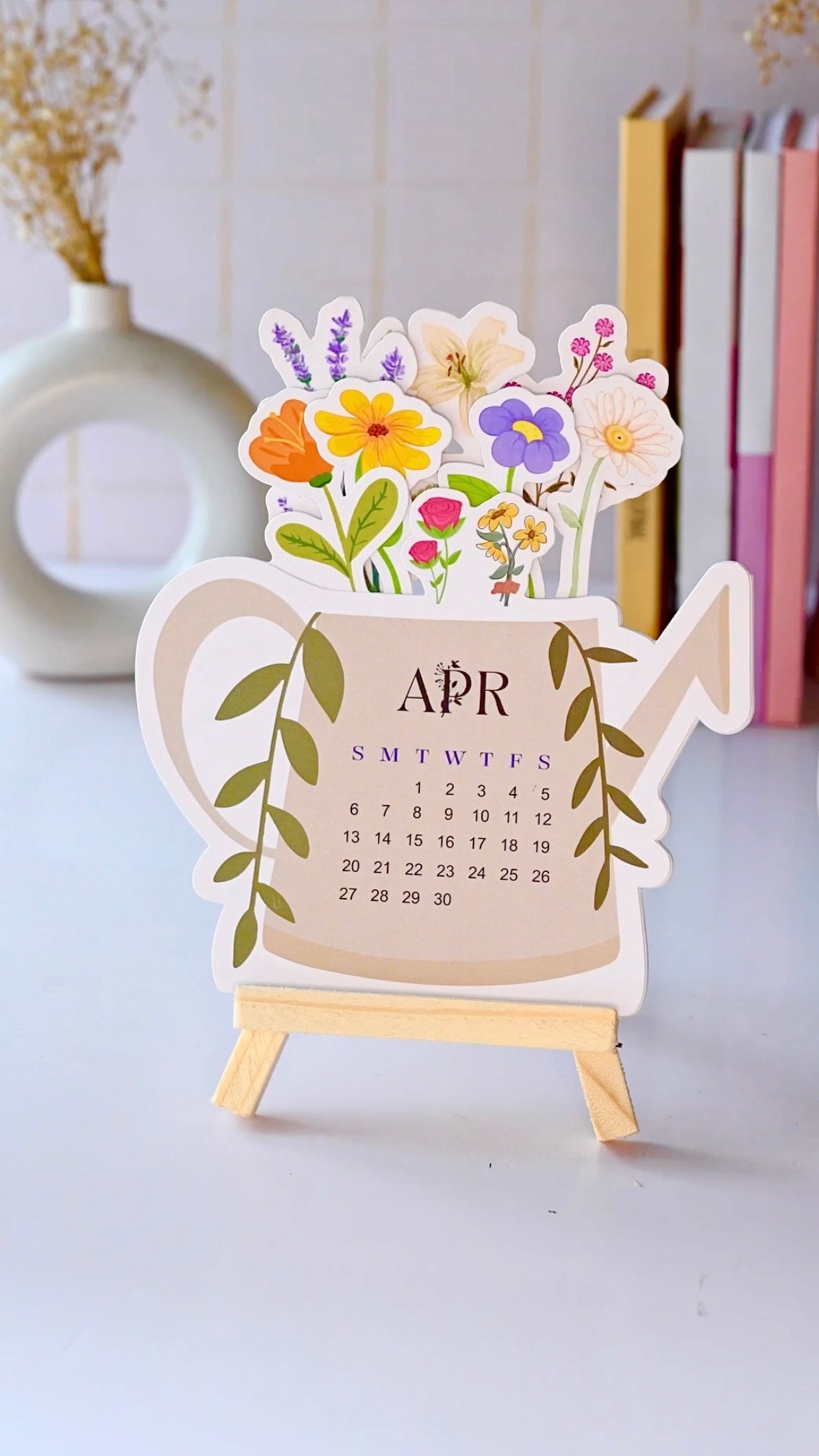 2026 Calendar - Flower Pot| OFFER - Buy 2 Calendars and get a Keychain Free