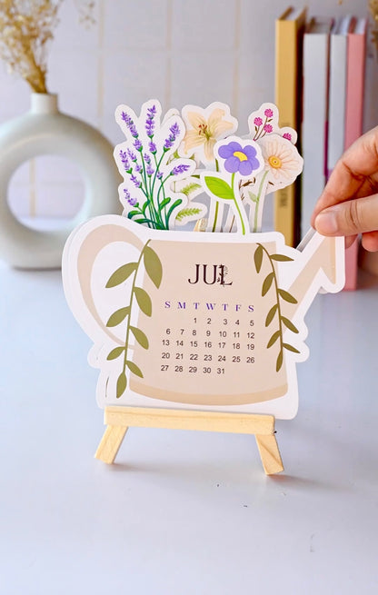 2026 Calendar - Flower Pot| OFFER - Buy 2 Calendars and get a Keychain Free