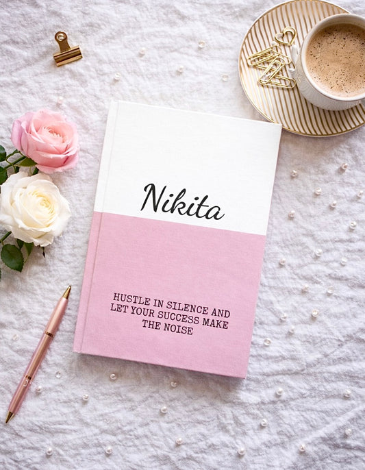 Customized Pink Notebook | Name & Quote