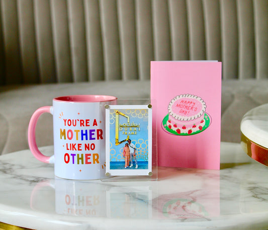 Mother like no other Mug + Polaroid Fidge Magnet + Card