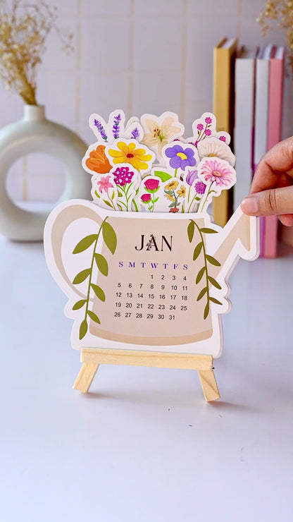 2026 Calendar - Flower Pot| OFFER - Buy 2 Calendars and get a Keychain Free