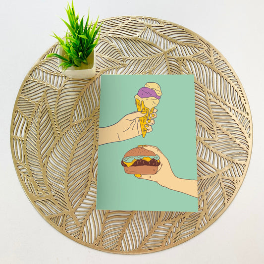 Softcover  Notebook - Burger
