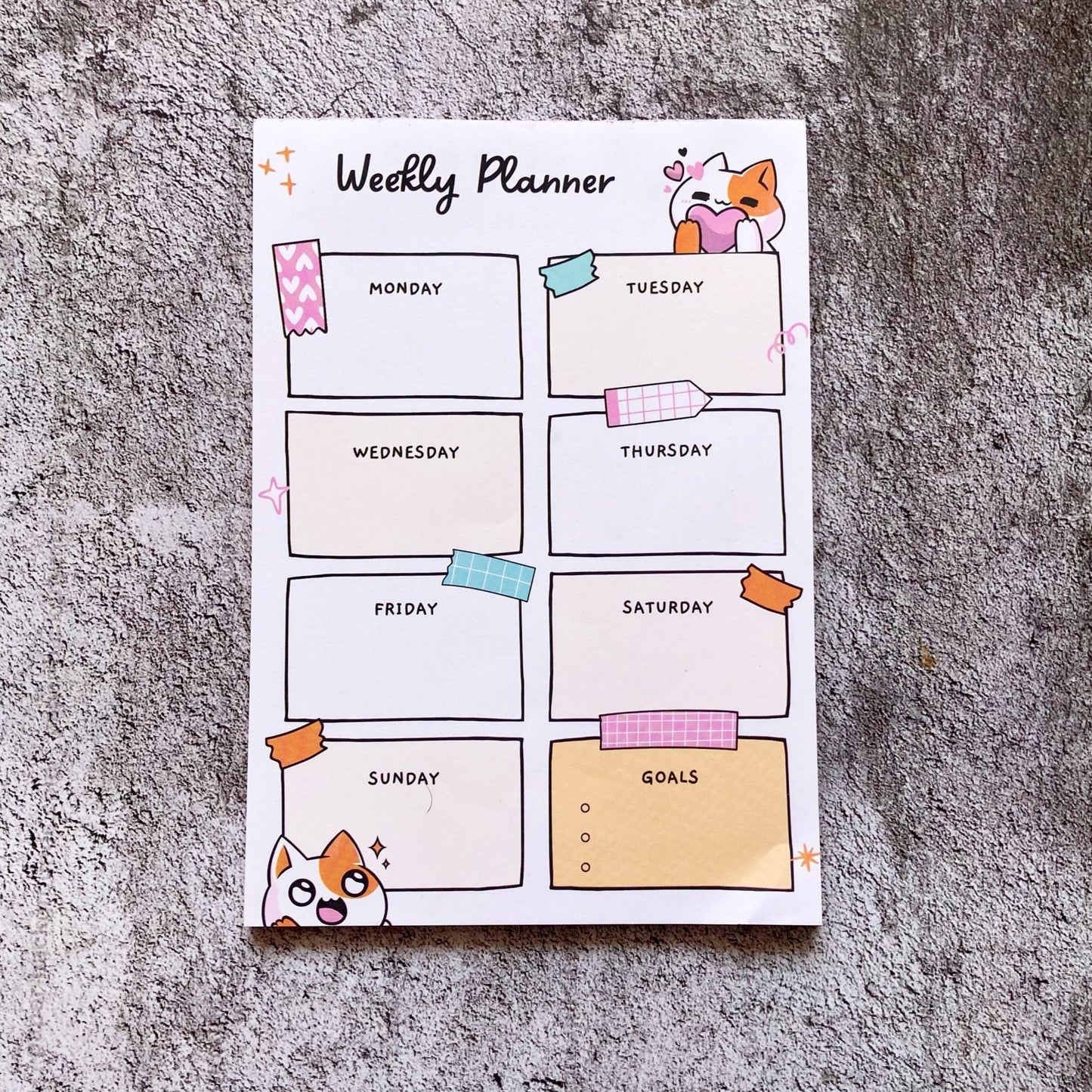 Weekly Planner - Cute Kitty